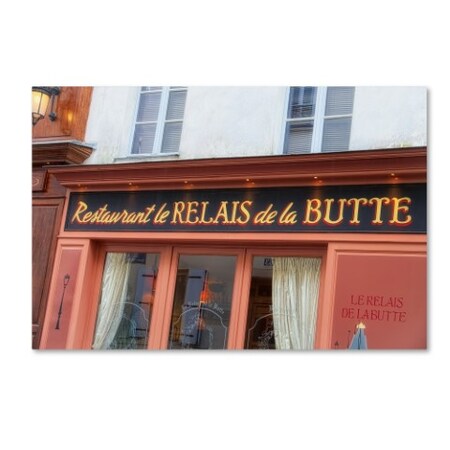 Trademark Fine Art Cora Niele 'Relais de la Butte Restaurant' Canvas Art, 12x19 ALI11070-C1219GG